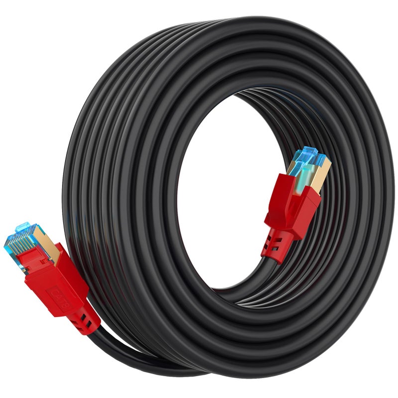 AOPOCKAN TECH Cat 8 Ethernet Cable 100 ft,Heavy Duty High Speed Internet Network Cable, Professional LAN Cable, 26AWG, 2000Mhz 40Gbps with Gold Plated RJ45 Connector, Shielded in Wall, Indoor&Outdoor - Image 1
